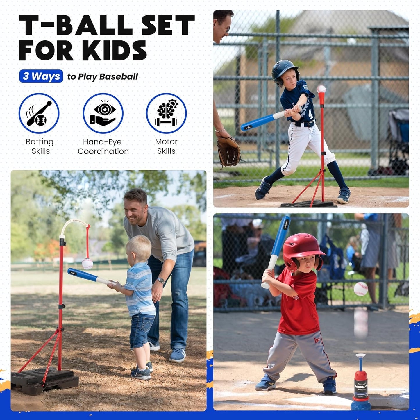 5-in-1 Kids Basketball Hoop & T-Ball Set β Indoor & Outdoor Fun