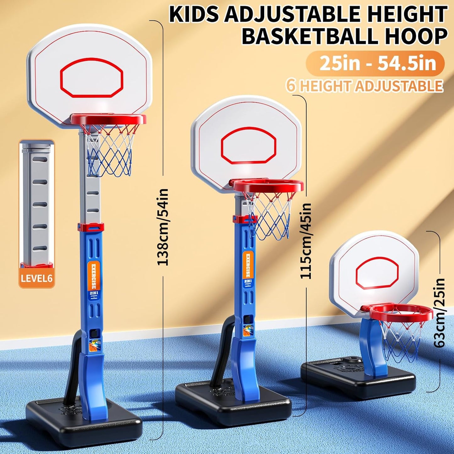 π Kids Basketball Hoop for Boys and Girls (Ages 3-8)