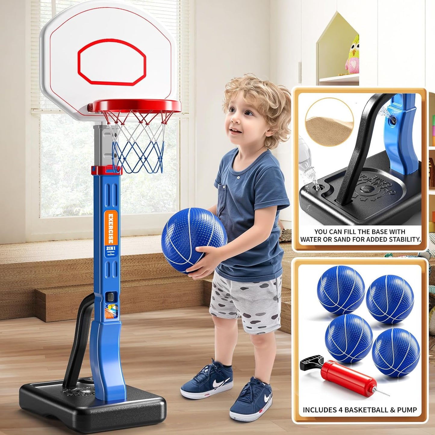π Kids Basketball Hoop for Boys and Girls (Ages 3-8)