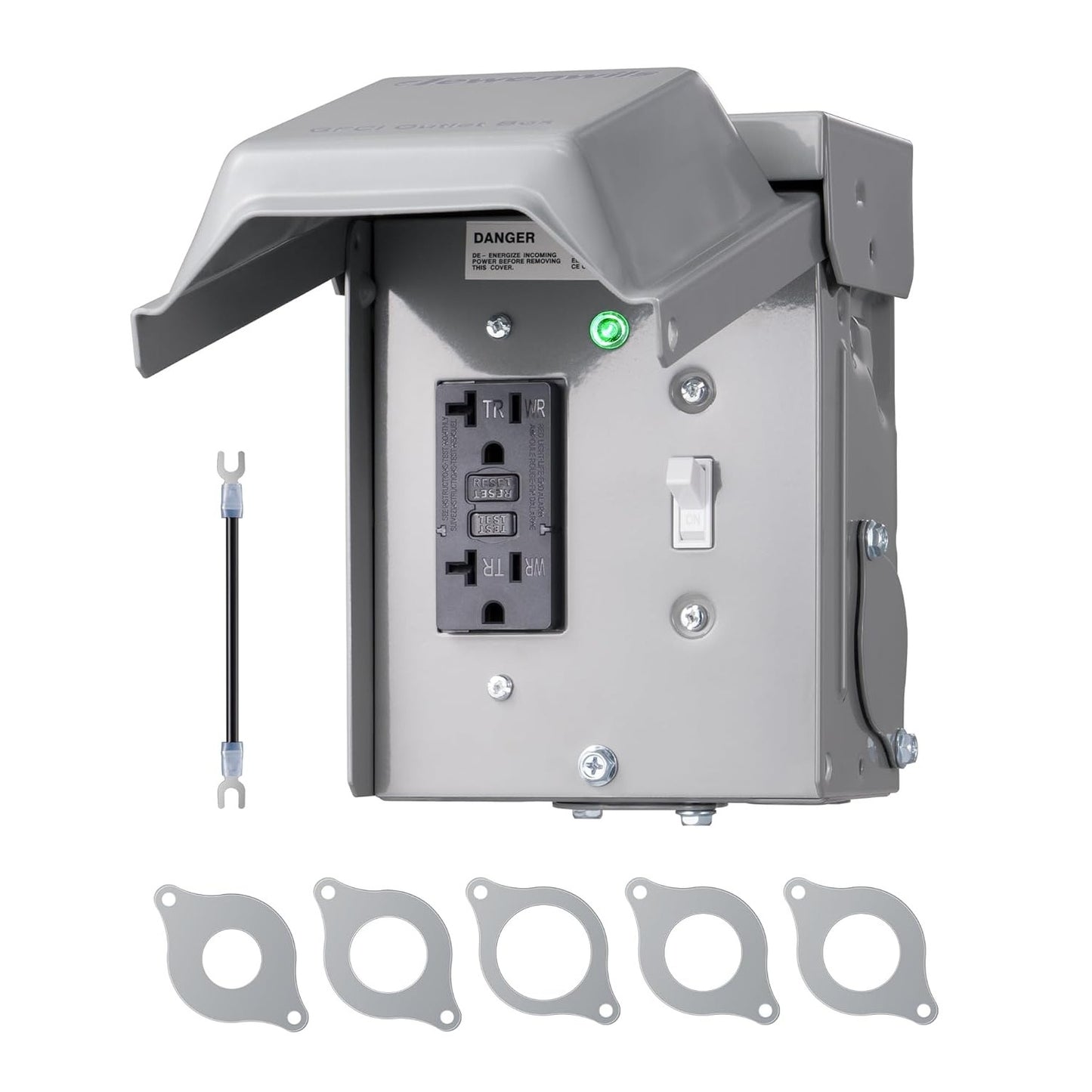 ⚡ DEWENWILS Outdoor Outlet Box – 20 AMP GFCI Receptacle, Rainproof 3R Enclosure