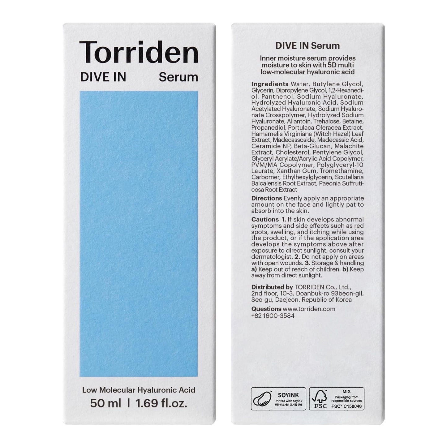 🌊 Torriden DIVE IN Hyaluronic Acid Serum (2pk)