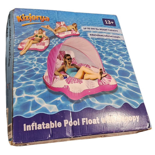 KIZJORYA XL Adult Pool Float with Removable Canopy