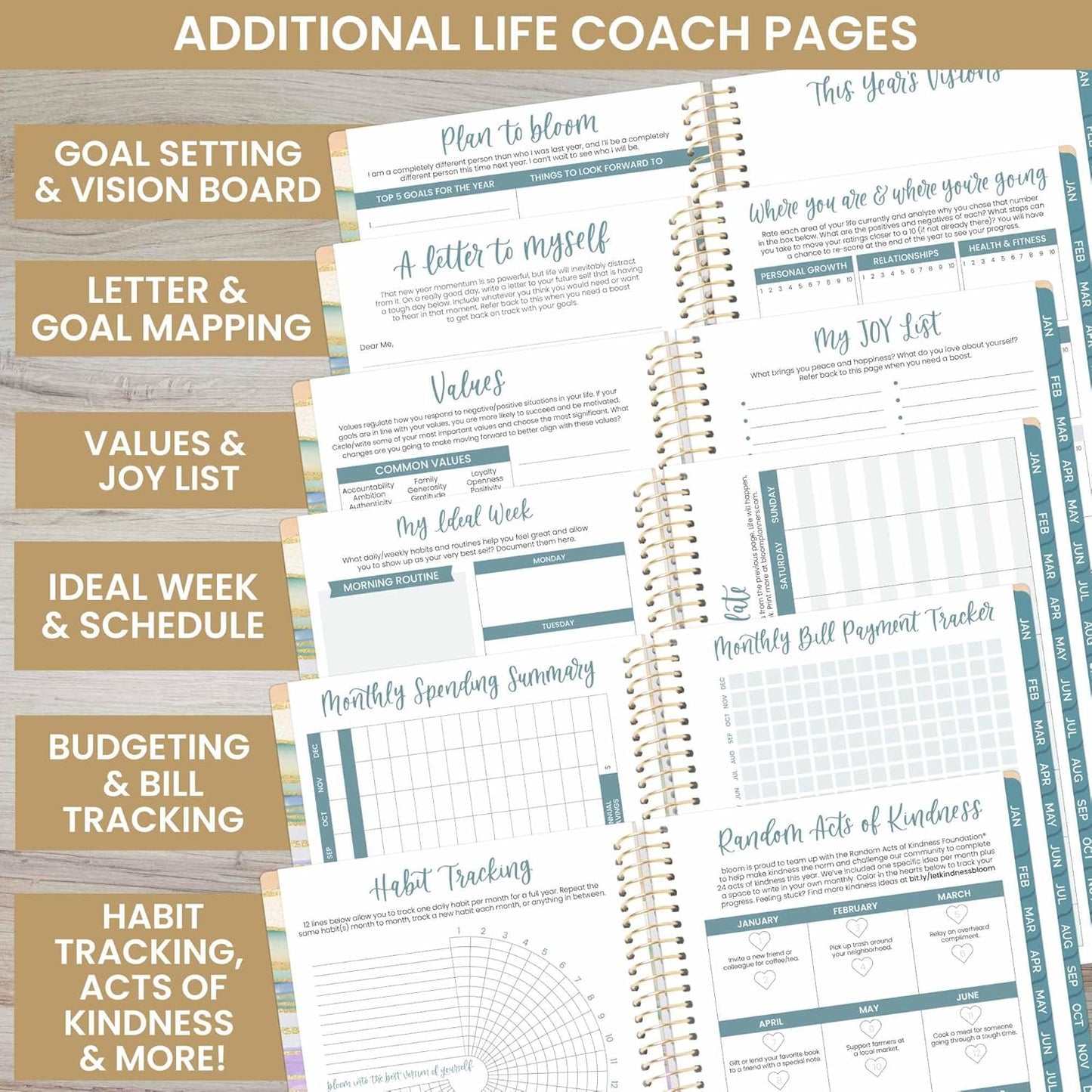 2025 Planner - Garden Party or Water Color Waves