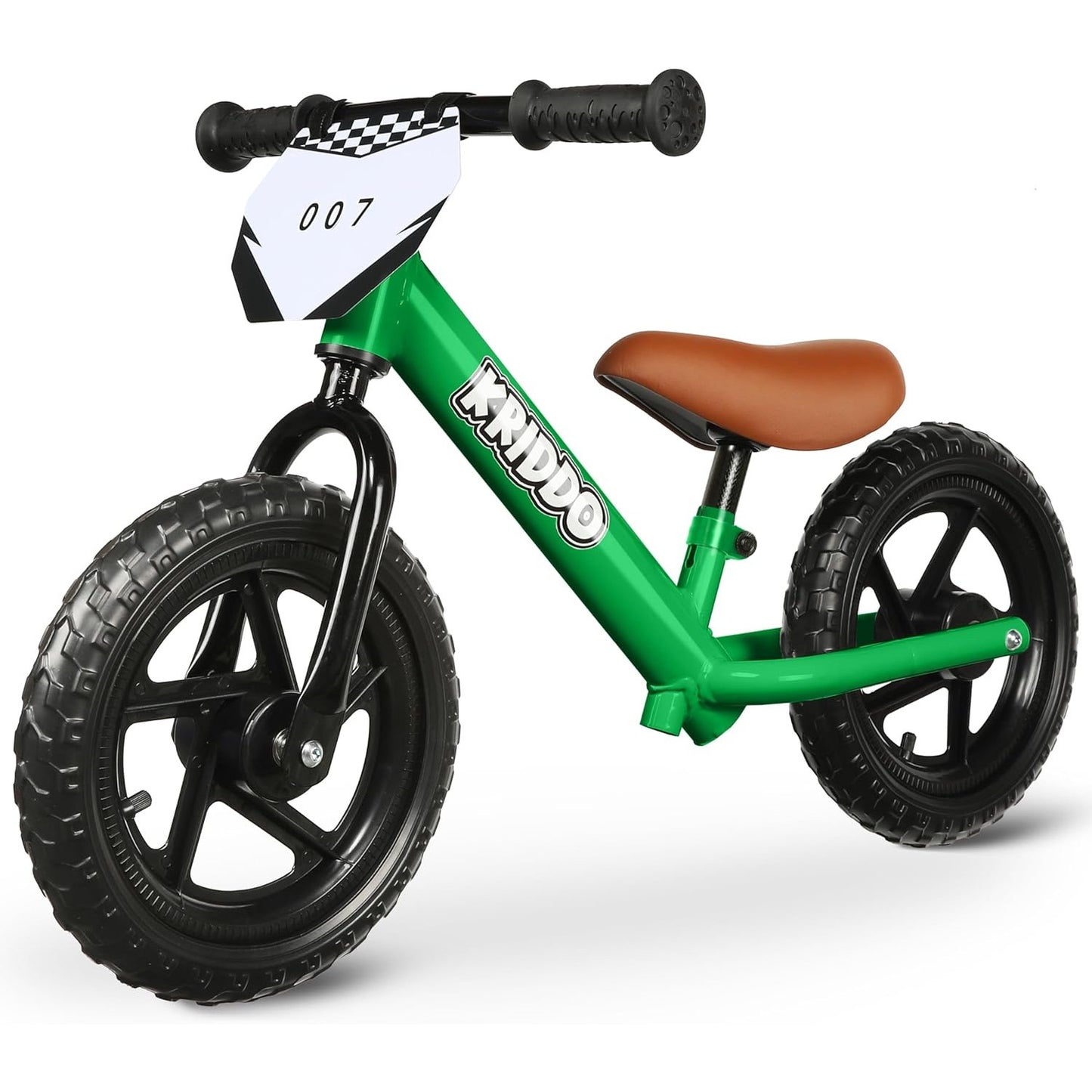 KRIDDO Toddler Balance Bike – 12” Push Bike with Custom Plate for Ages 18 Months to 5 Years 👶