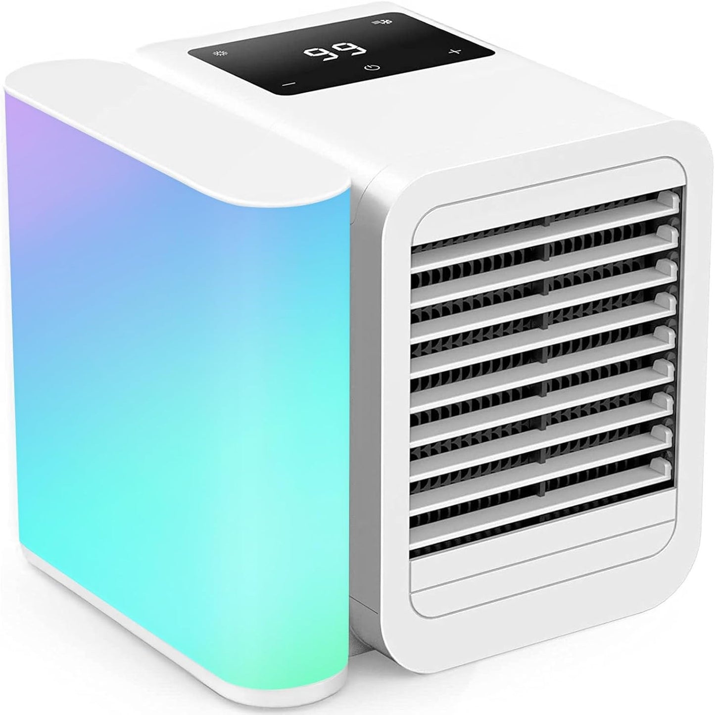 ❄️ Portable Air Conditioners Cooling Fan – 3 Speeds, 7 Night Lights, 2-8H Timer