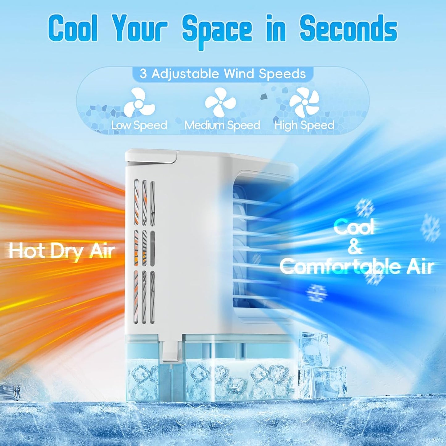 ❄️ Portable Air Conditioners – 4-in-1 Mini Personal Air Cooler